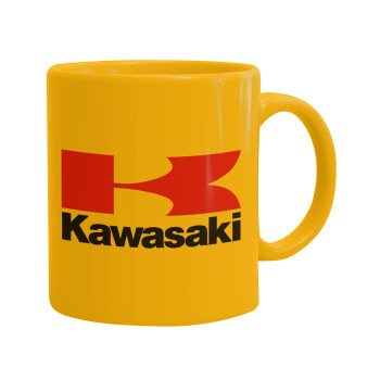 Kawasaki, Ceramic coffee mug yellow, 330ml