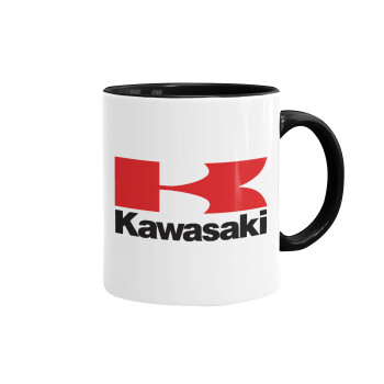 Kawasaki, Mug colored black, ceramic, 330ml