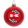 Red Christmas tree ornament bauble 8cm