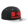 Adult Flat Snapback Hat Black/Grey, (100% COTTON TWILL, ADULT, UNISEX, ONE SIZE)