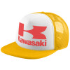 Adult Soft Trucker Hat with Yellow/White Mesh (POLYESTER, ADULT, UNISEX, ONE SIZE)