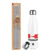 Easter candle, metallic white thermos bottle (500ml) & aromatic flat candle (30cm) (GRAY)