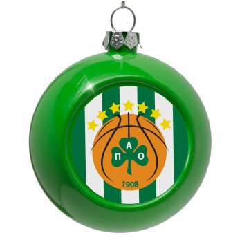 PAO BC, Green Christmas tree ornament bauble 8cm