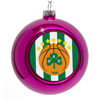 PAO BC, Purple Christmas tree ornament bauble 8cm