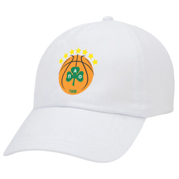 PAO BC, Adult Baseball Cap White 5-panel (POLYESTER, ADULT, UNISEX, ONE SIZE)