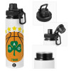 Metal water bottle with safety cap, aluminum 850ml