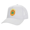 Structured Trucker Adult Hat, with Mesh, WHITE (100% COTTON, ADULT, UNISEX, ONE SIZE)