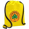 Backpack pouch GYMBAG Yellow, with pocket (40x48cm) & thick cords