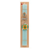 Easter Set, wooden keychain & aromatic flat Easter candle (30cm) (TURQUOISE)