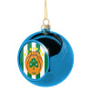 Blue Christmas tree ball ornament 8cm