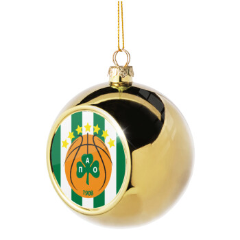 PAO BC, Golden Christmas tree ball ornament 8cm