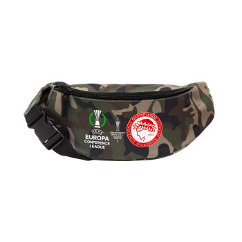 Olympiacos UEFA Europa Conference League Champion 2023/24, Unisex waist bag (banana) in Jungle camouflage color with 2 pockets