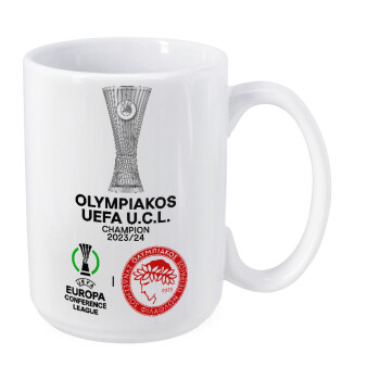 Olympiacos UEFA Europa Conference League Champion 2023/24, Κούπα Mega, κεραμική, 450ml