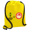 Backpack pouch GYMBAG Yellow, with pocket (40x48cm) & thick cords