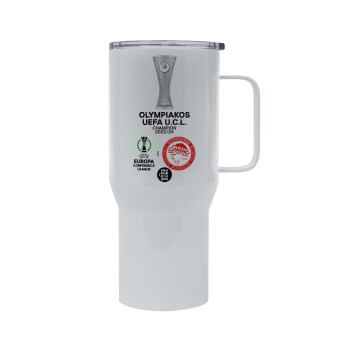 Olympiacos UEFA Europa Conference League Champion 2023/24, Mega Stainless steel Tumbler with lid, double wall 750L