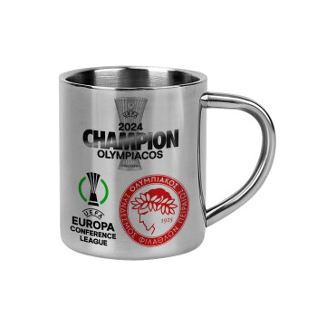 Olympiacos UEFA Europa Conference League Champion 2024, Mug Stainless steel double wall 300ml