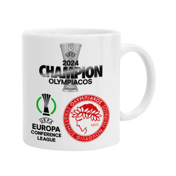Olympiacos UEFA Europa Conference League Champion 2024, Ceramic coffee mug, 330ml (1pcs)