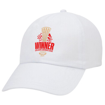 Europa Conference League WINNER, Adult Baseball Cap White 5-panel (POLYESTER, ADULT, UNISEX, ONE SIZE)