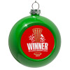 Green Christmas tree ornament bauble 8cm