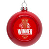 Red Christmas tree ornament bauble 8cm