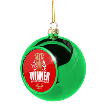 Europa Conference League WINNER, Χριστουγεννιάτικη μπάλα δένδρου Πράσινη 8cm