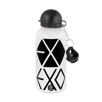 EXO Band korea, Metal water bottle, White, aluminum 500ml