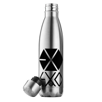 EXO Band korea, Μεταλλικό παγούρι θερμός Inox (Stainless steel), διπλού τοιχώματος, 500ml