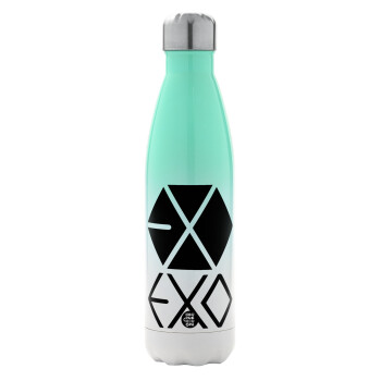 EXO Band korea, Metal mug thermos Green/White (Stainless steel), double wall, 500ml