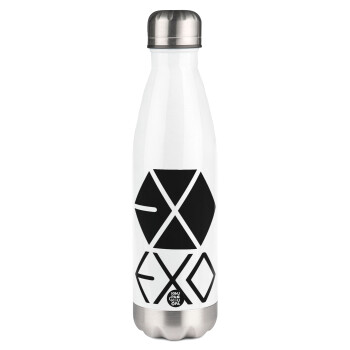 EXO Band korea, Metal mug thermos White (Stainless steel), double wall, 500ml
