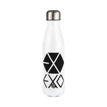 EXO Band korea, Μεταλλικό παγούρι θερμός Λευκό (Stainless steel), διπλού τοιχώματος, 500ml
