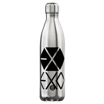 EXO Band korea, Μεταλλικό παγούρι θερμός Inox (Stainless steel), διπλού τοιχώματος, 750ml