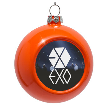 EXO Band korea, Orange Christmas tree ornament bauble 8cm