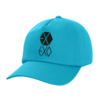 EXO Band korea, Καπέλο παιδικό Baseball, 100% Βαμβακερό Twill, Γαλάζιο (ΒΑΜΒΑΚΕΡΟ, ΠΑΙΔΙΚΟ, UNISEX, ONE SIZE)