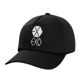 EXO Band korea, Καπέλο παιδικό Baseball, 100% Βαμβακερό,  Μαύρο