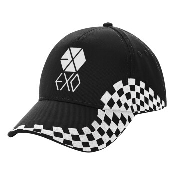 EXO Band korea, Adult Ultimate BLACK RACING Cap, (100% COTTON DRILL, ADULT, UNISEX, ONE SIZE)
