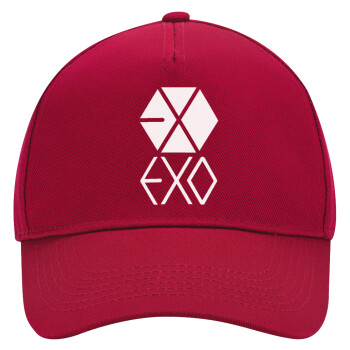 EXO Band korea, Adult Ultimate Hat RED, (100% COTTON DRILL, ADULT, UNISEX, ONE SIZE)