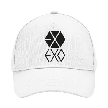 EXO Band korea, Καπέλο Ενηλίκων Baseball, Drill, Λευκό (100% ΒΑΜΒΑΚΕΡΟ, ΕΝΗΛΙΚΩΝ, UNISEX, ONE SIZE)