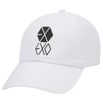 EXO Band korea, Καπέλο Ενηλίκων Baseball Λευκό 5-φύλλο (POLYESTER, ΕΝΗΛΙΚΩΝ, UNISEX, ONE SIZE)