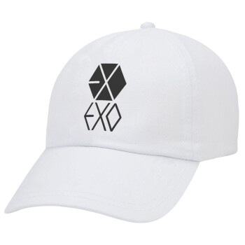 EXO Band korea, Adult Baseball Cap White 5-panel (POLYESTER, ADULT, UNISEX, ONE SIZE)