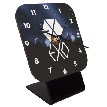 EXO Band korea, Quartz Wooden table clock with hands (10cm)