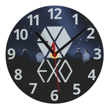 EXO Band korea, Ρολόι τοίχου γυάλινο (20cm)
