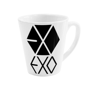 EXO Band korea, Κούπα κωνική Latte Λευκή, κεραμική, 300ml