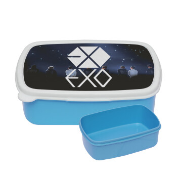 EXO Band korea, ΜΠΛΕ παιδικό δοχείο φαγητού (lunchbox) πλαστικό (BPA-FREE) Lunch Βox M18 x Π13 x Υ6cm