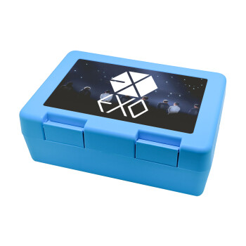 EXO Band korea, Children's cookie container LIGHT BLUE 185x128x65mm (BPA free plastic)