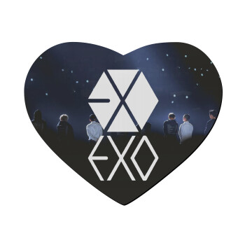 EXO Band korea, Mousepad καρδιά 23x20cm