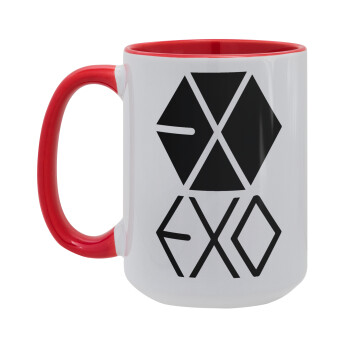 EXO Band korea, Κούπα Mega 15oz, κεραμική Κόκκινη, 450ml