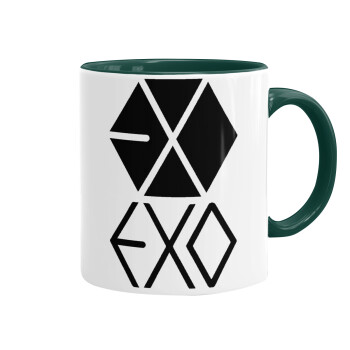 EXO Band korea, Κούπα χρωματιστή πράσινη, κεραμική, 330ml