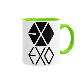 EXO Band korea, Mug colored light green, ceramic, 330ml