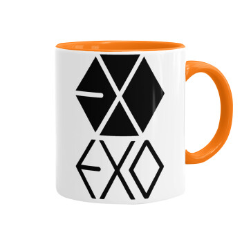 EXO Band korea, Mug colored orange, ceramic, 330ml