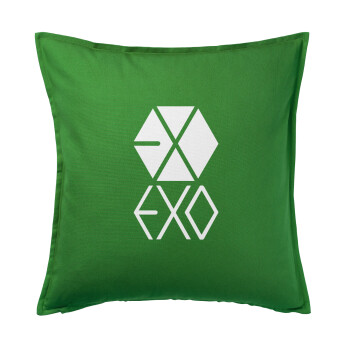 EXO Band korea, Μαξιλάρι καναπέ Πράσινο 100% βαμβάκι, περιέχεται το γέμισμα (50x50cm)
